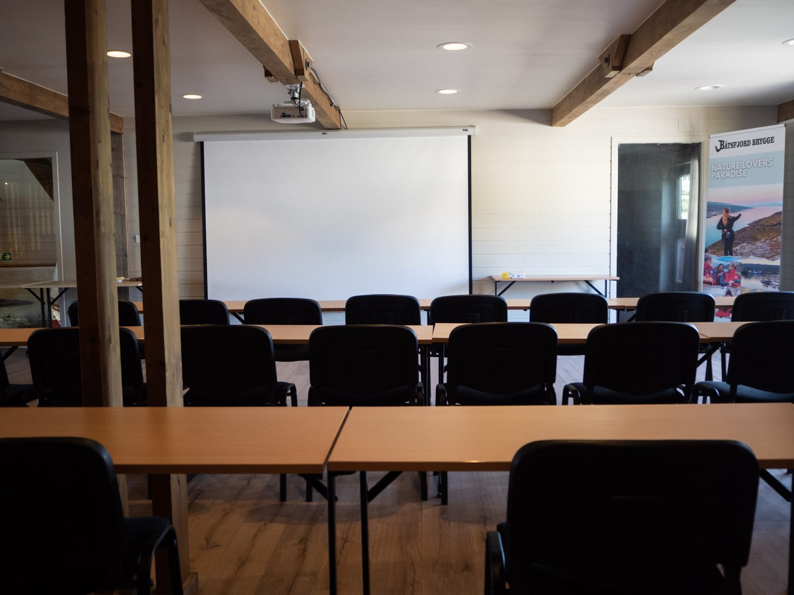 Møterommet satt opp til kurs